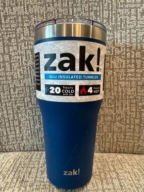 New! Zak - 30 Oz Leak Proof Tumbler with Slide Lid - Navy Blue